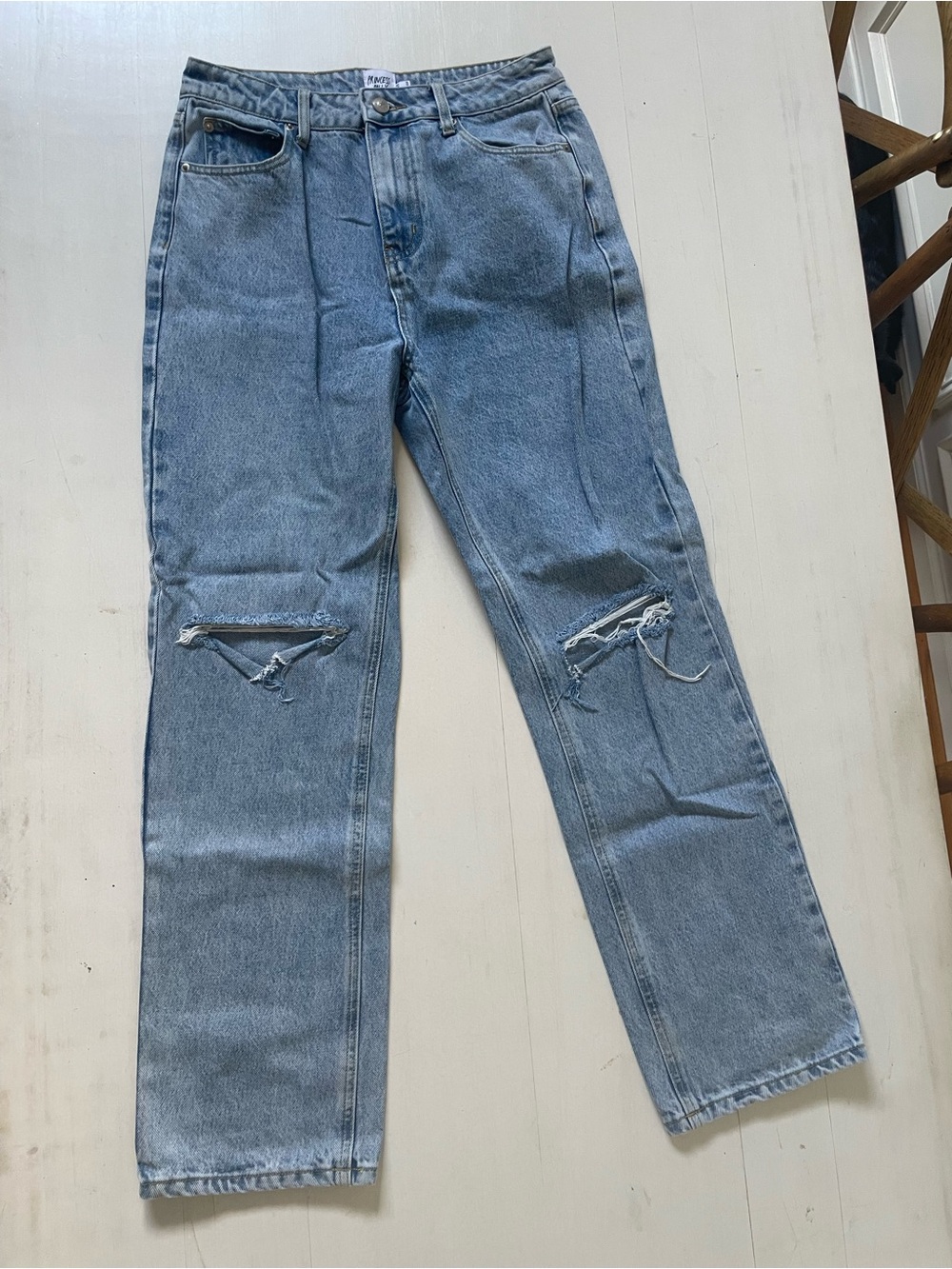 Princess Polly Light Blue Distressed Women’s Jeans